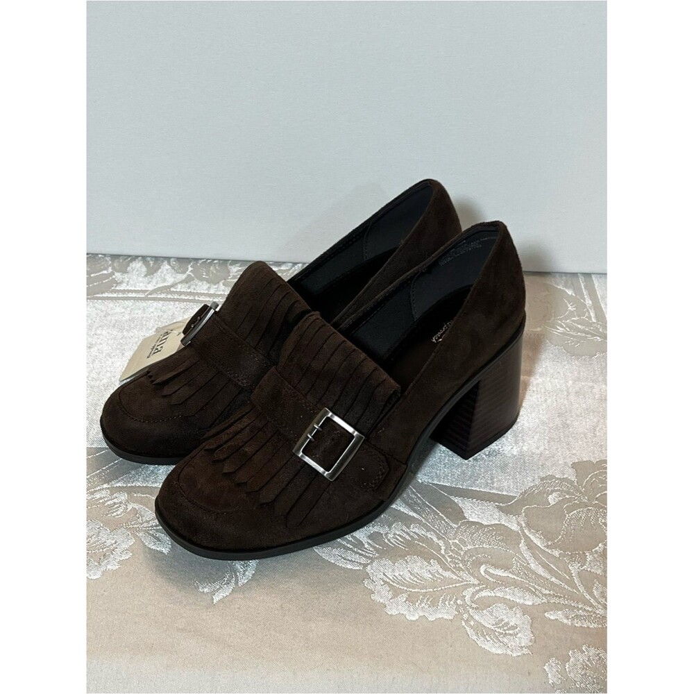 a.n.a Women's 8 M Brown Faux Suede Fringe Loafers NWT